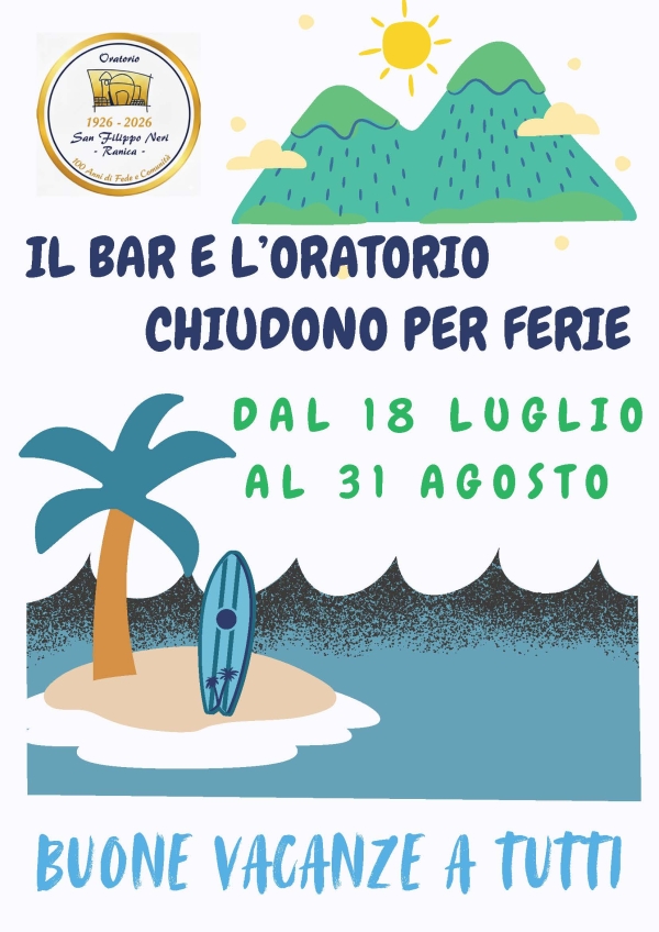 CHIUSURA ESTIVA ORATORIO
